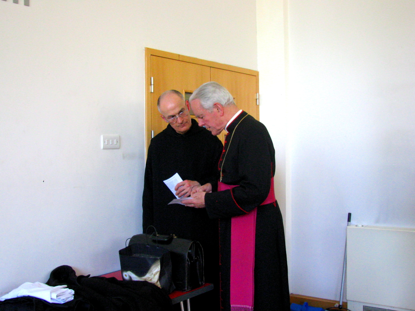 Bishop Williamson and fr Bruno OSB.
