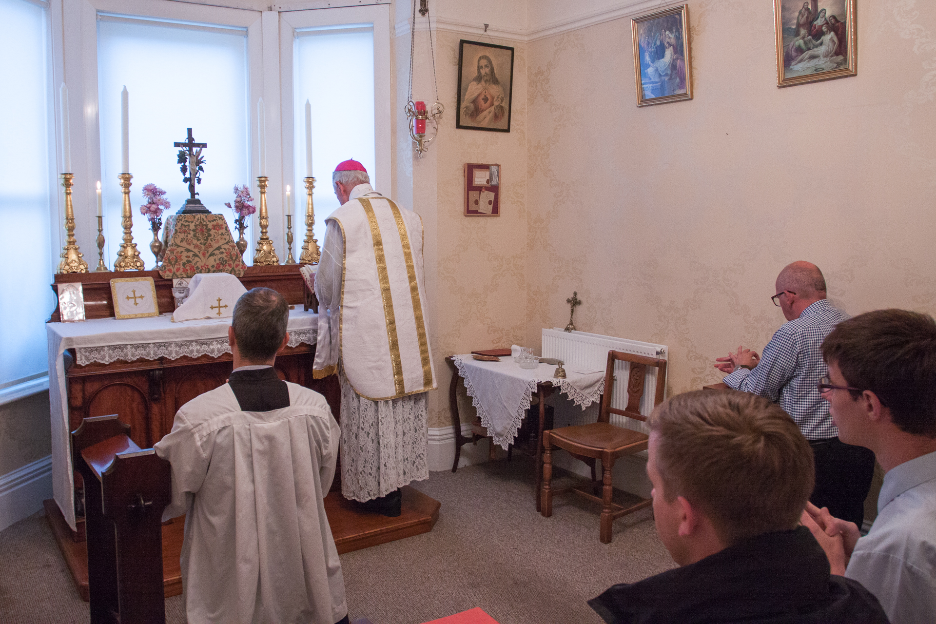 Mass before leaving for Aylesford Friary.