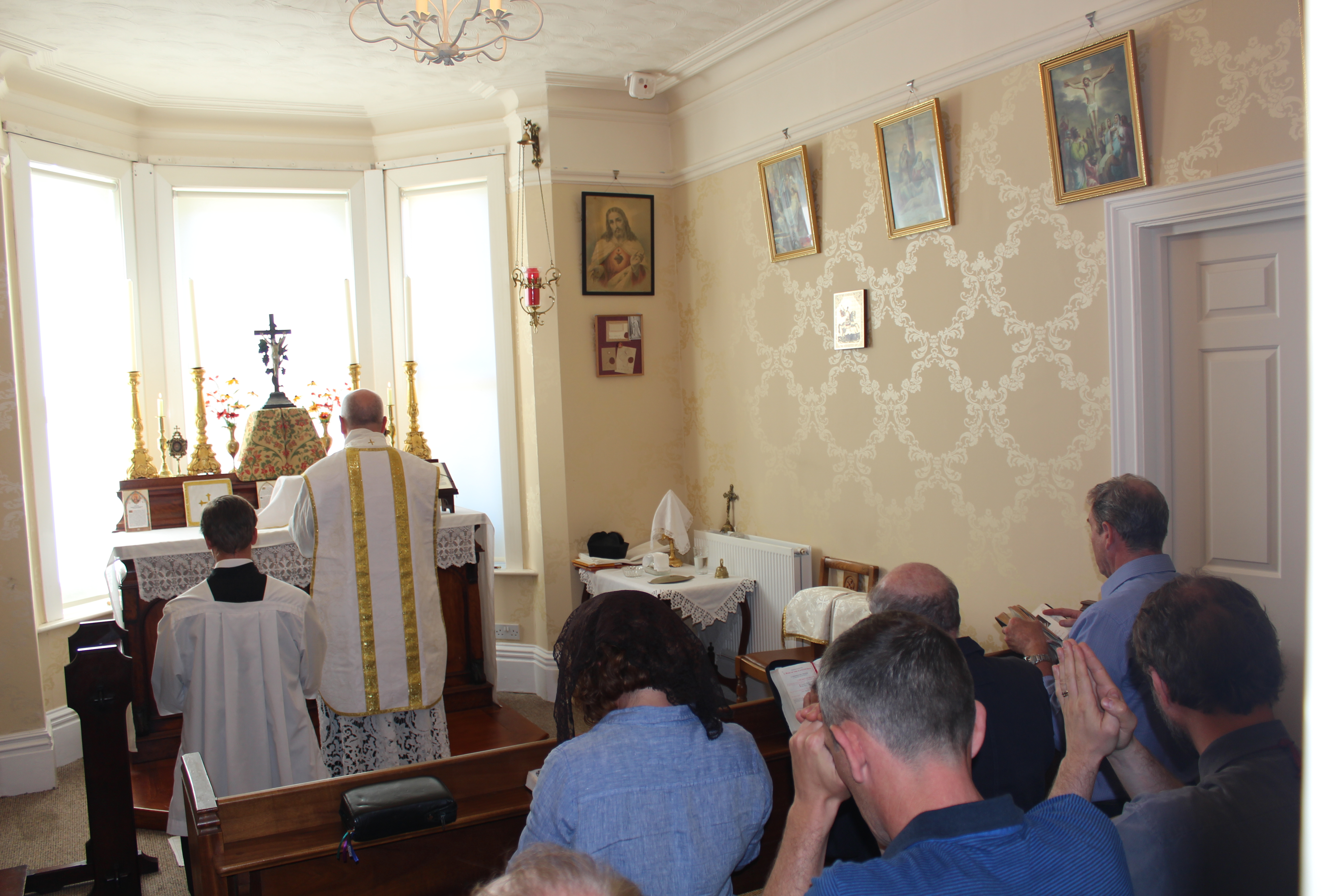 Some of the faithful during the Mass for the August First Saturday devotions.