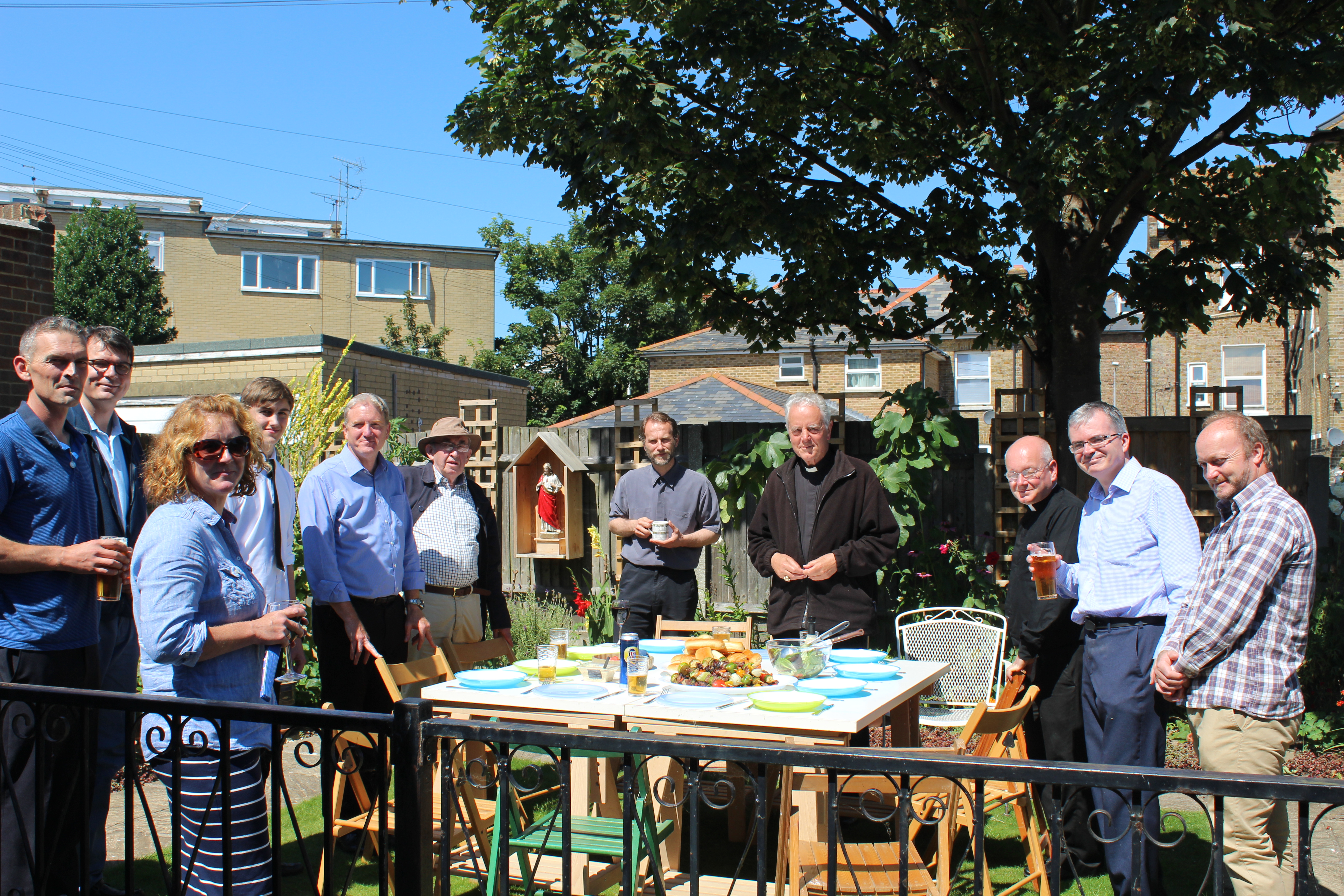 A festive lunch for some of those who have completed the first Five Saturdays as requested by Our Lady of Fatima. 